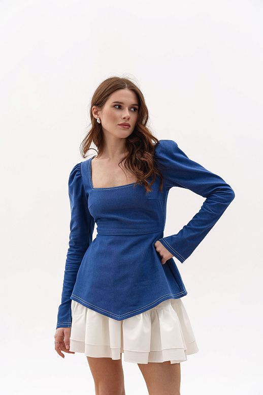 Denim corset dress blue